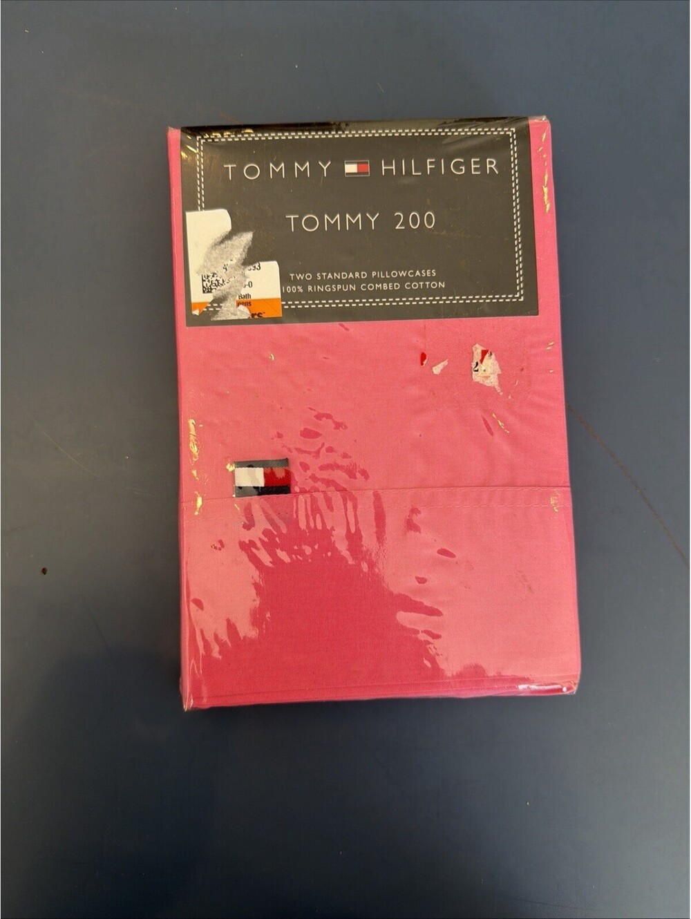 Vintage Tommy Hilfiger Tommy 200 Pink Pillowcases 100% Cotton Set Of 2 New